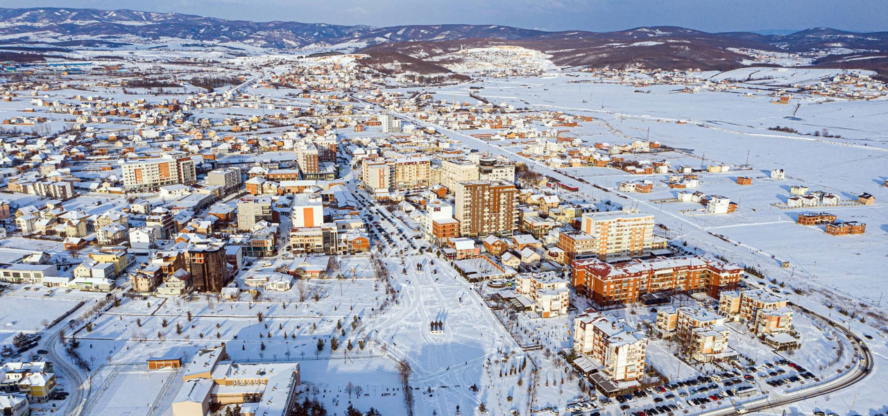 Drenasi city Kosovo Winter