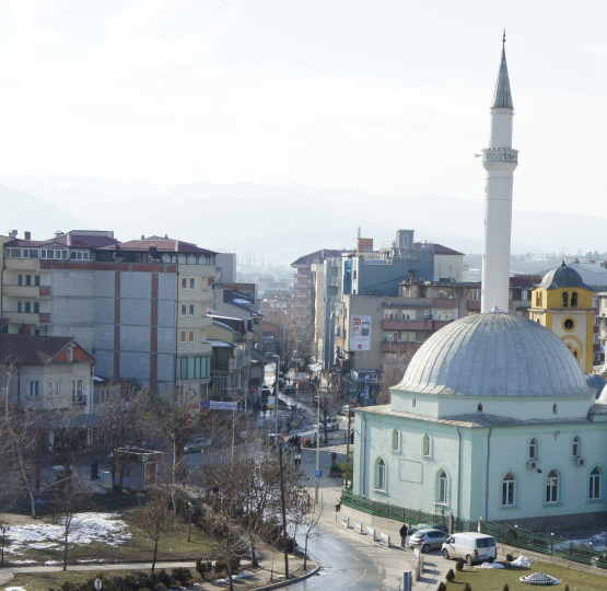 Ferizaj city center Kosovo