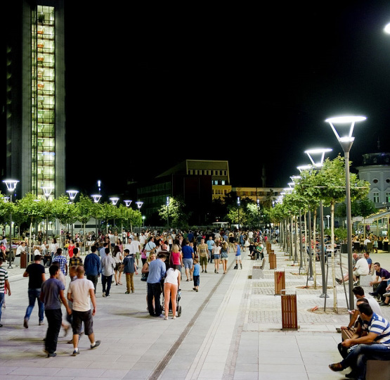 Prishtina in the evening