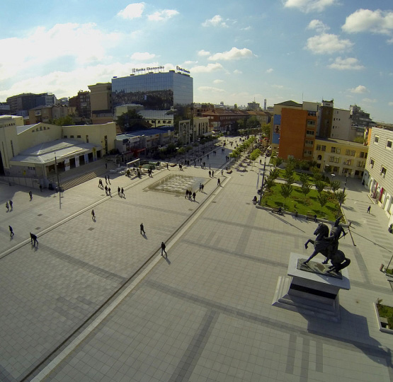 Prishtina from above Kosovo