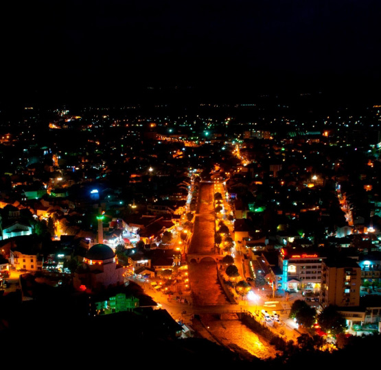 Prizren Castle night