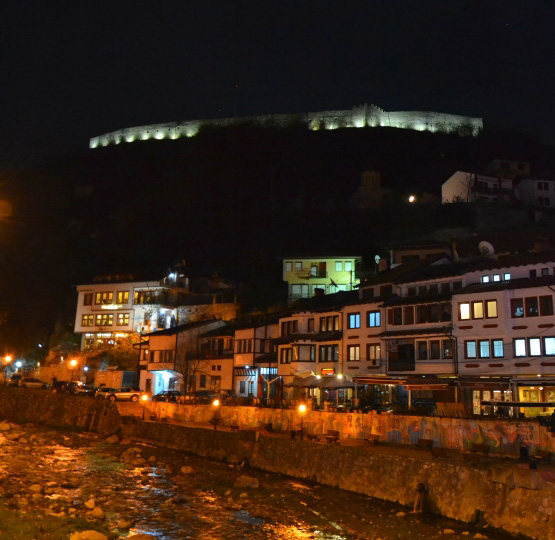 Kosovo Prizren fortress night