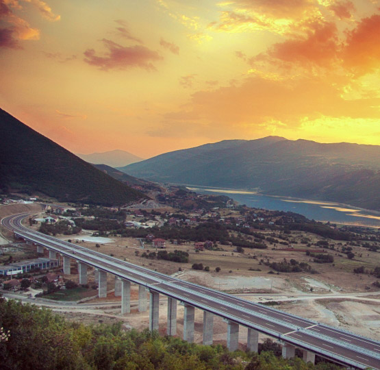 Vërmica lake highway bridge